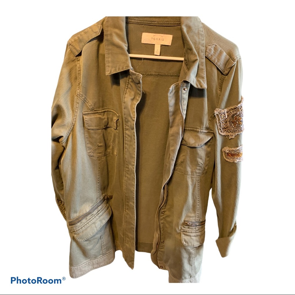 Women’s Plus Size Military Style Jacket Torrid 2XL